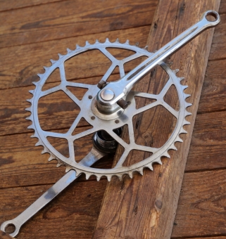 Tretlager für Sport-/Rennrad, orig. 30er-50er J., verchromt, Keillager, gebr. 