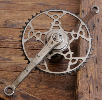 Tretlager für Tourenrad, orig. 30er J., verchromt, Glockenlager, gebr. 