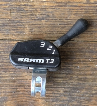 Schalthebel F&S 3-Gang, "SRAM", schwarz, orig. 80-90er Jahre 